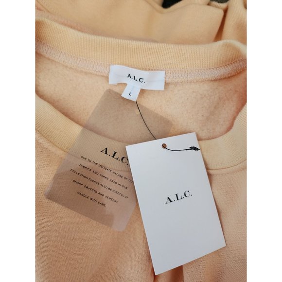 A.L.C. NWT Orange Sweatshirt Longsleeve Pullover Top ALC Large - Picture 5 of 5